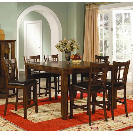 7 Piece Counter Height Table and Chair Set